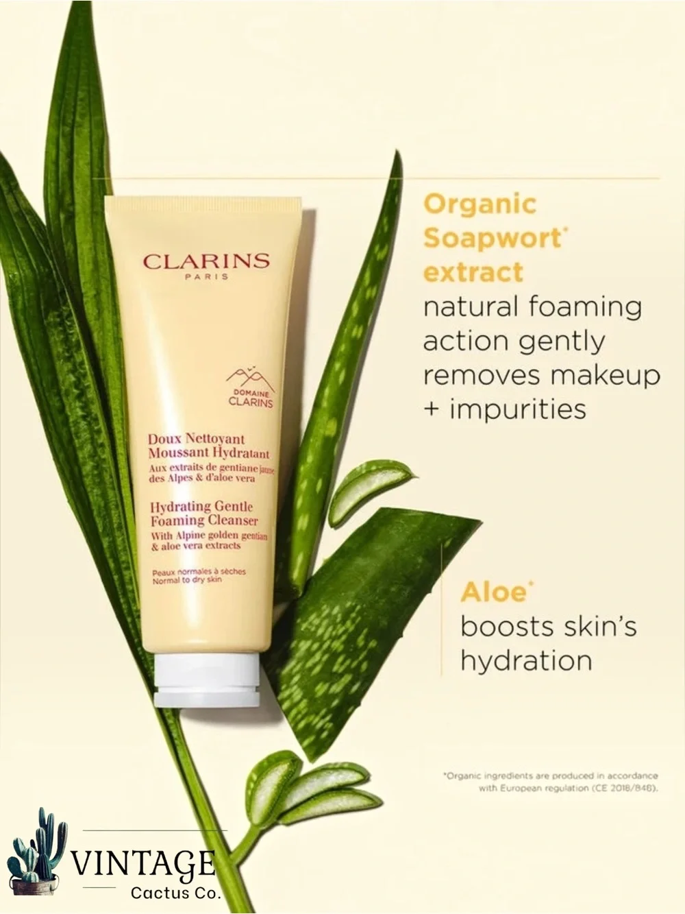 New! Clarins Hydrating Gentle Foaming Face Cleanser Travel Size 1 oz